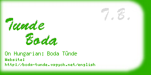 tunde boda business card